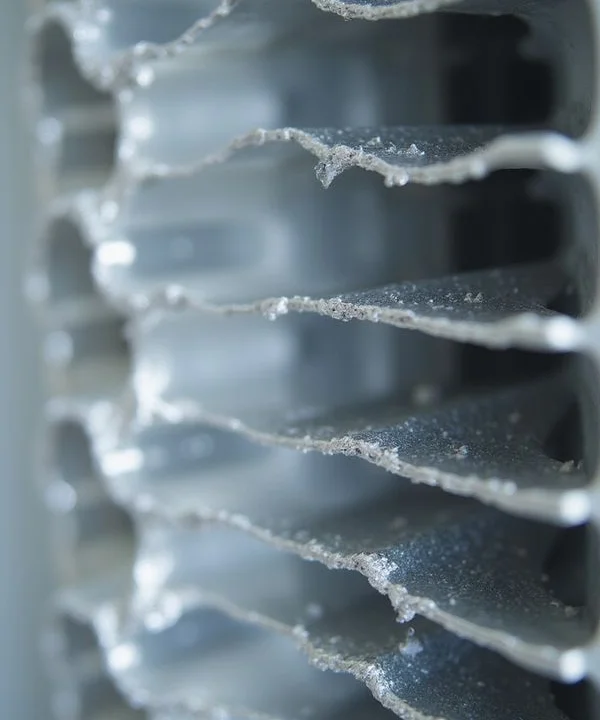 Freshly chemically washed aircond coil